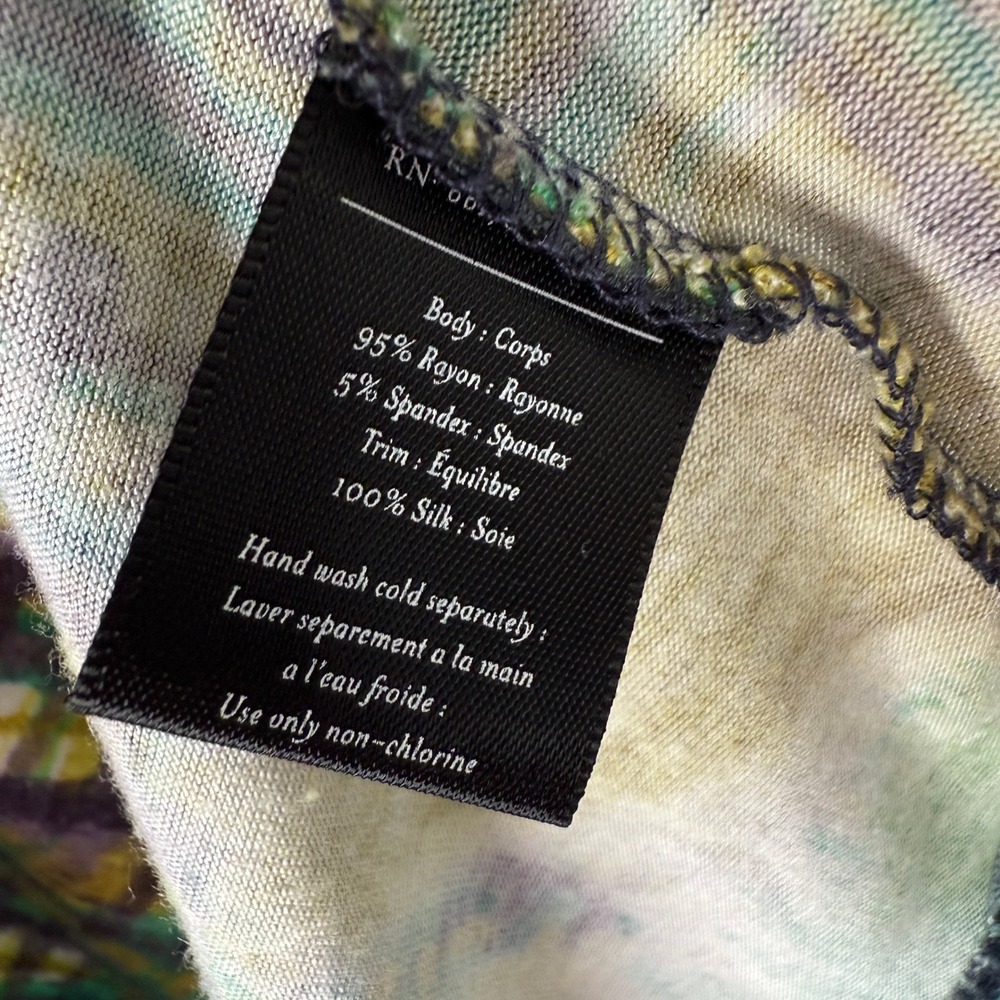 Deletta Anthropologie Tank Top M Floral Plaid Print Rayon Blend Bohemian Relaxed - Picture 8 of 8
